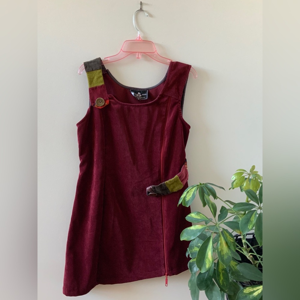 Myco Anna - 🇨🇦 2 - Burgundy corduroy tunic - dress VGUC